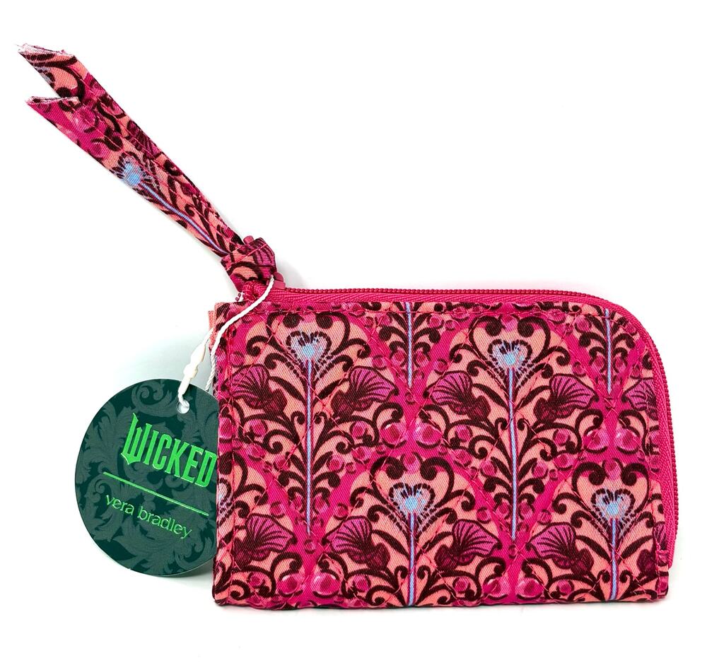 Vera Bradley Wicked Zip Card Wallet Pouch Bewitching Pink Keyring Shes So Good